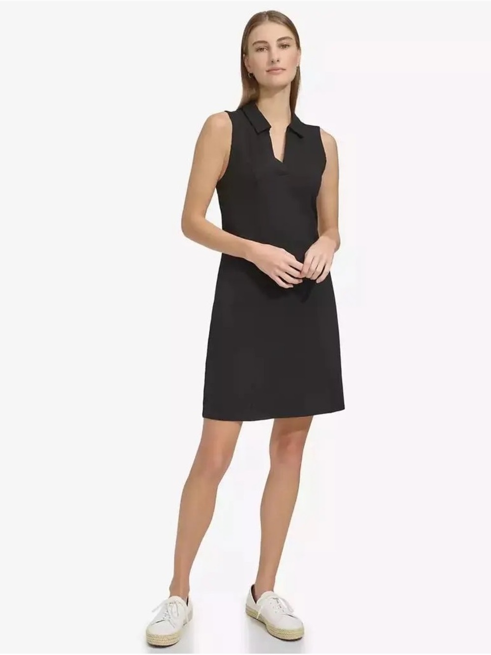 🌺Andrew Marc NY Sleeveless Black Collared Mini Dress - Women's